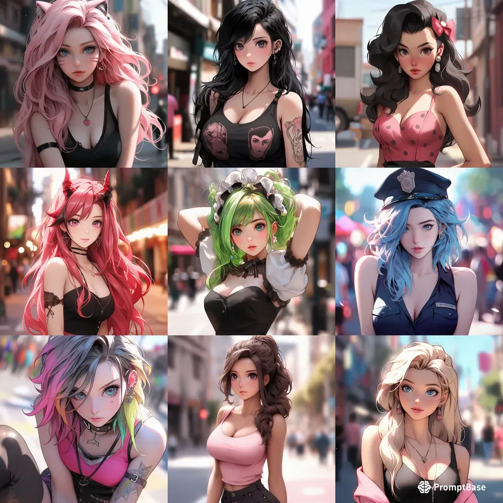 Cute Cartoon Girls