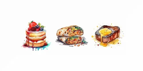 Appetizing Food Stickers generated by midjourney