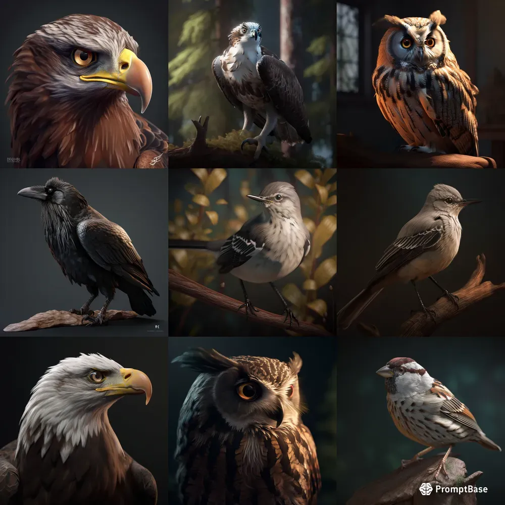 Photorealistic Bird Images