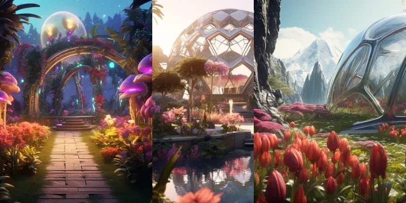 Futuristic Gardens generated by undefined
