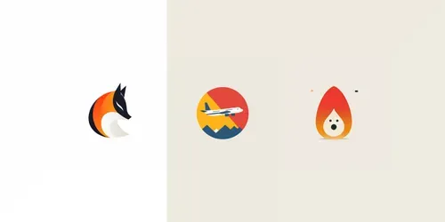 Minimalistic Flat Vector Logos In Paul R generated by midjourney