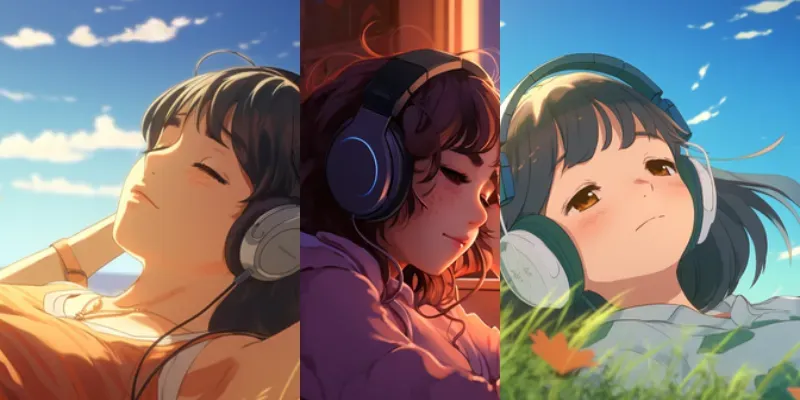 Lofi Anime Illustration Wallpapers generated by undefined