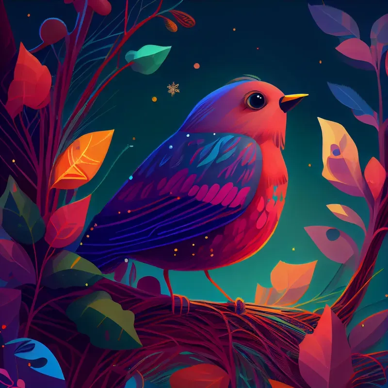 Vibrant Bird Illustration