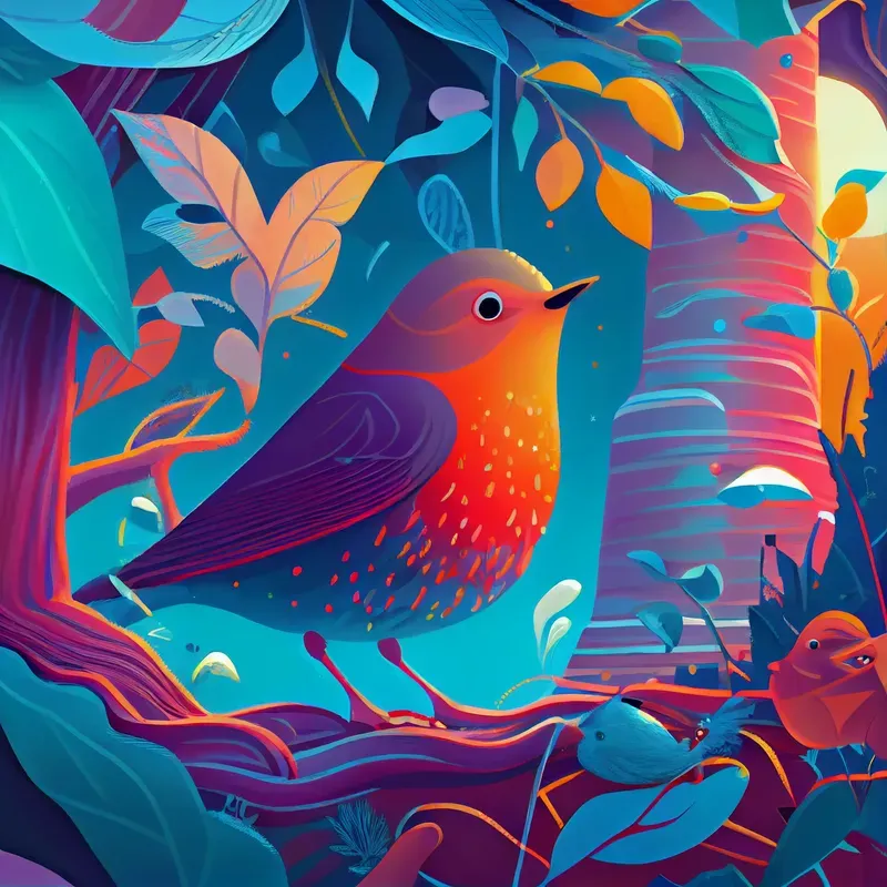 Vibrant Bird Illustration