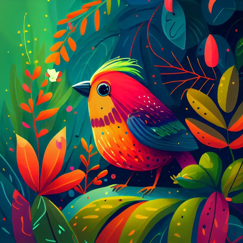 Vibrant Bird Illustration