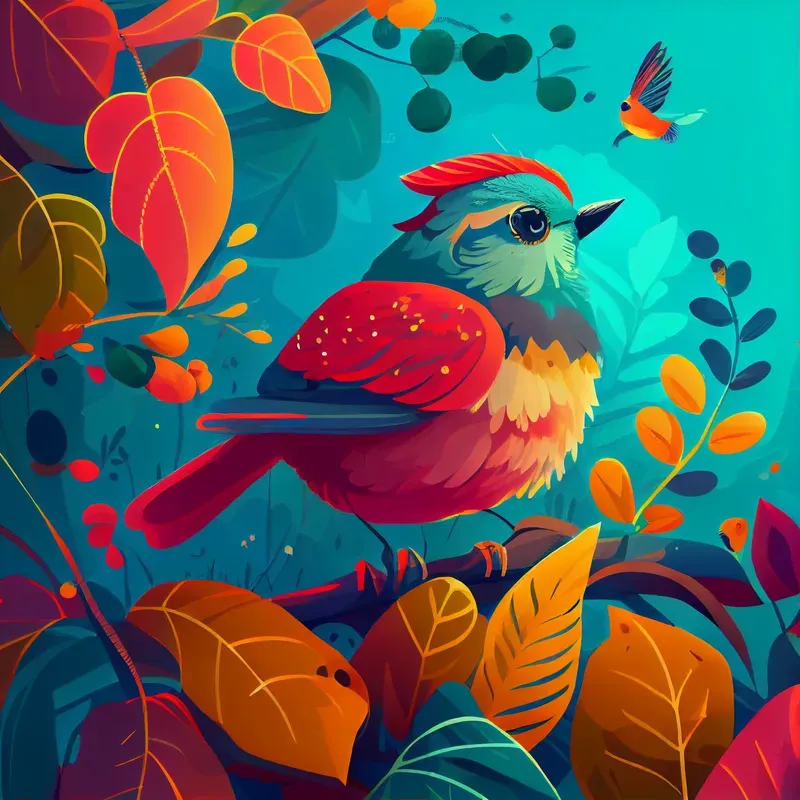 Vibrant Bird Illustration
