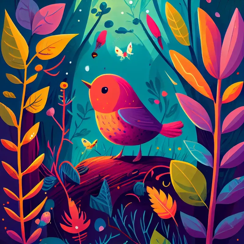 Vibrant Bird Illustration