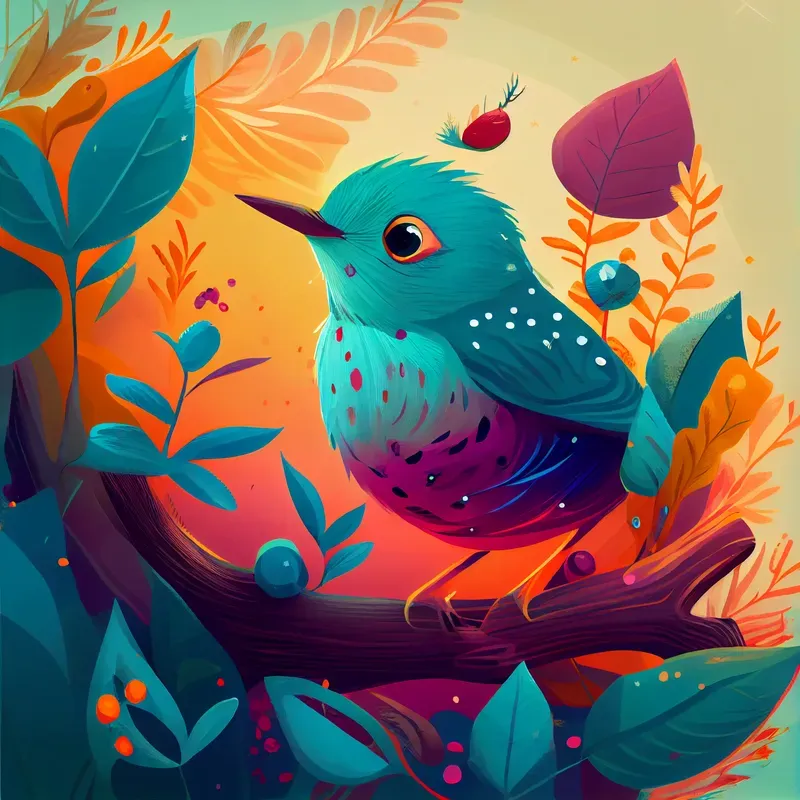 Vibrant Bird Illustration