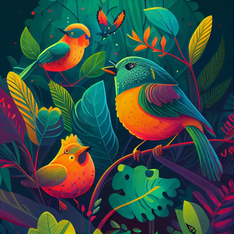 Vibrant Bird Illustration