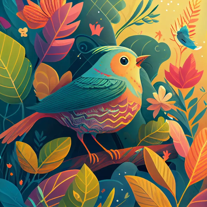 Vibrant Bird Illustration