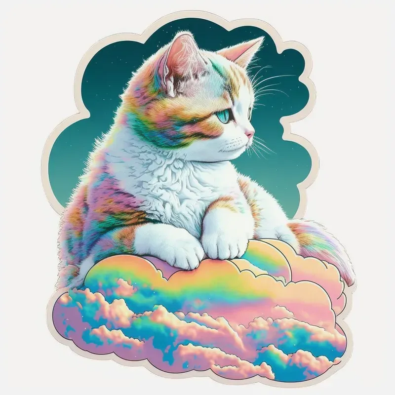 Animals On Cloud Stickers