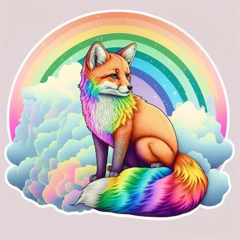 Animals On Cloud Stickers