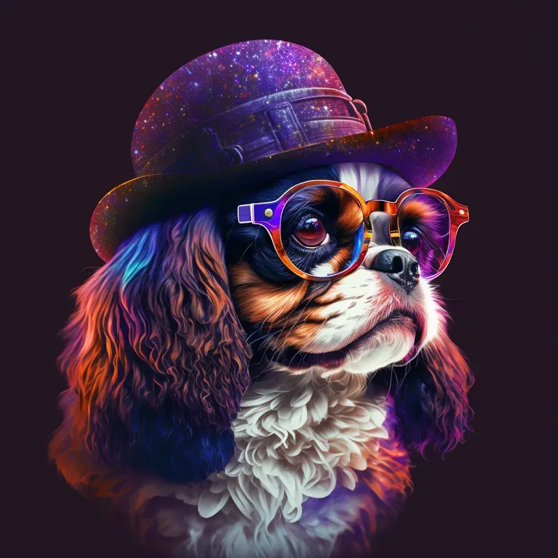 Hipster Pet Avatar Logo Sticker T-shirts