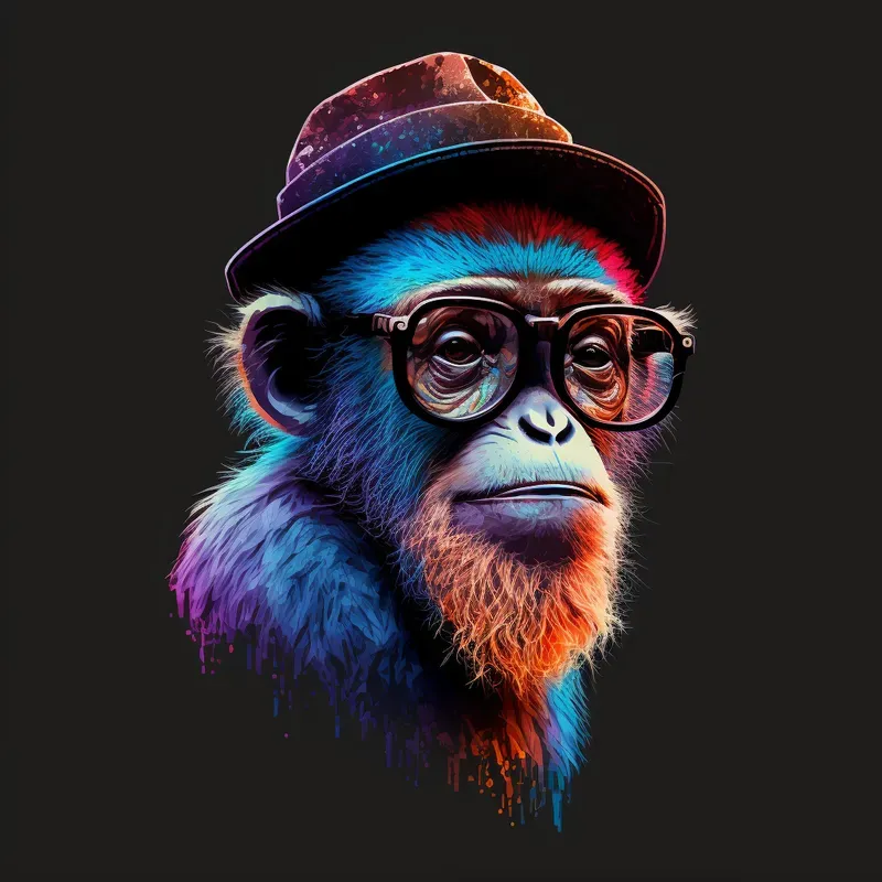 Hipster Pet Avatar Logo Sticker T-shirts