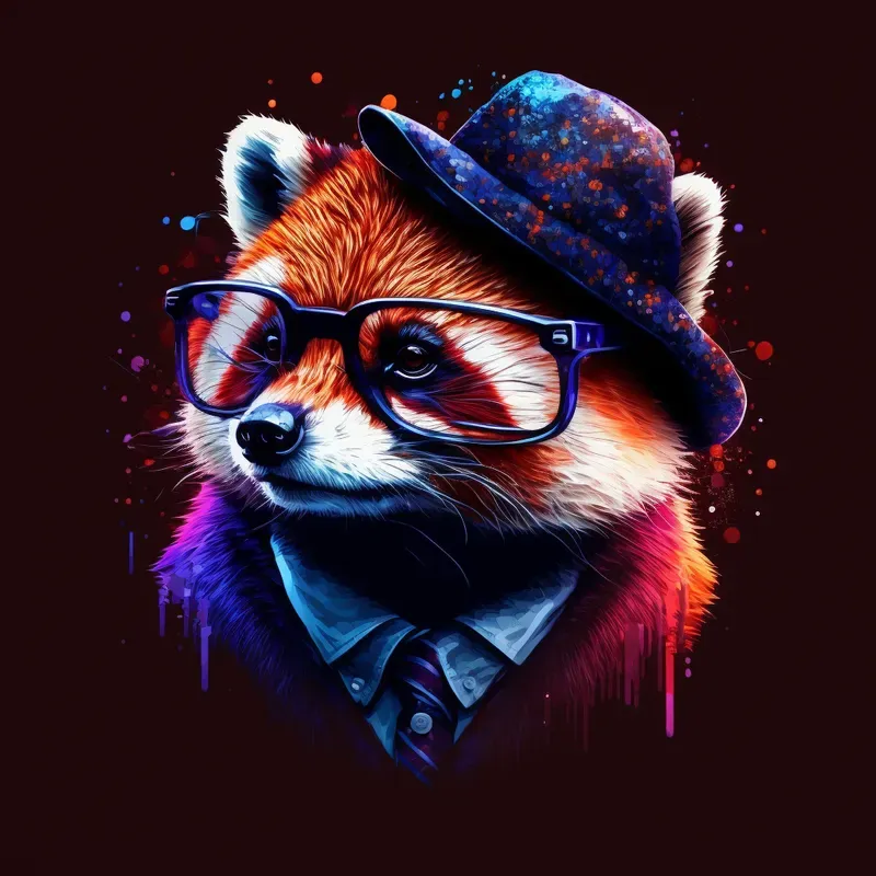 Hipster Pet Avatar Logo Sticker T-shirts