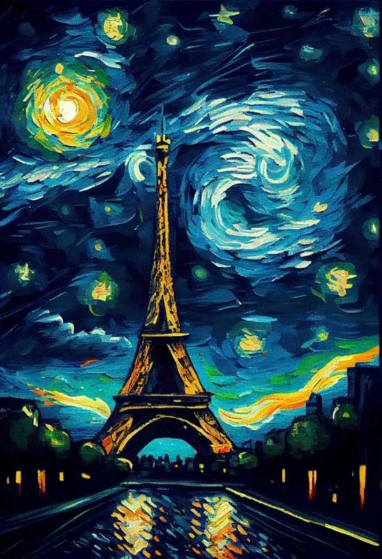 Starry Night Landmark Posters