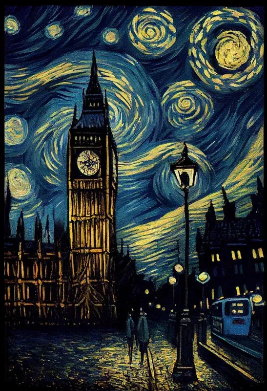 Starry Night Landmark Posters