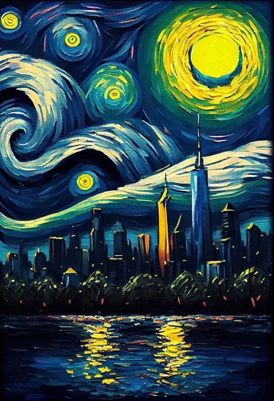 Starry Night Landmark Posters