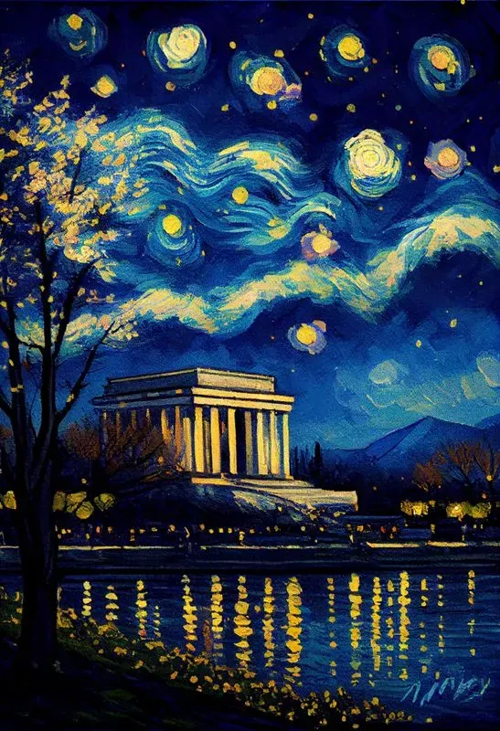 Starry Night Landmark Posters