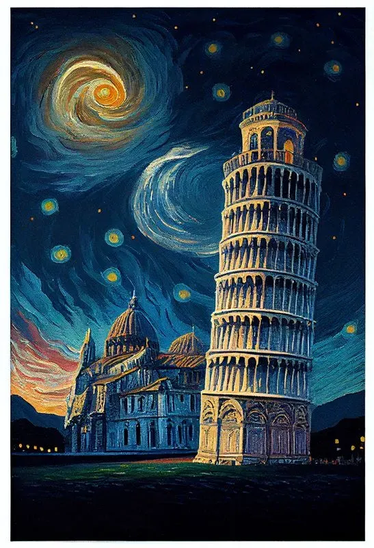 Starry Night Landmark Posters