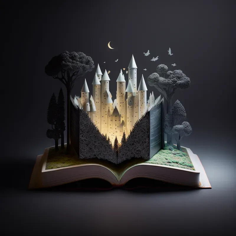 Magical Open Book Illustrations