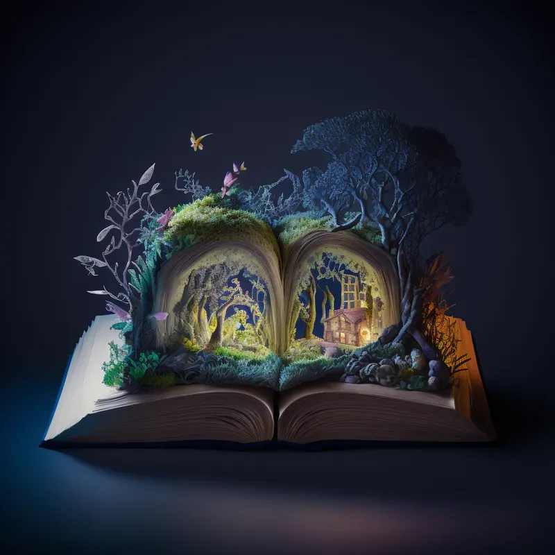 Magical Open Book Illustrations