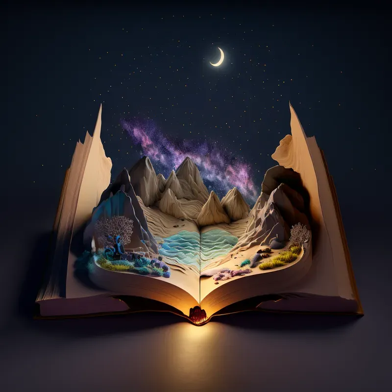 Magical Open Book Illustrations