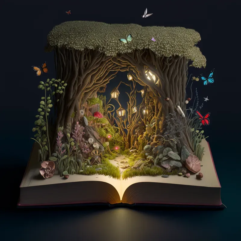Magical Open Book Illustrations