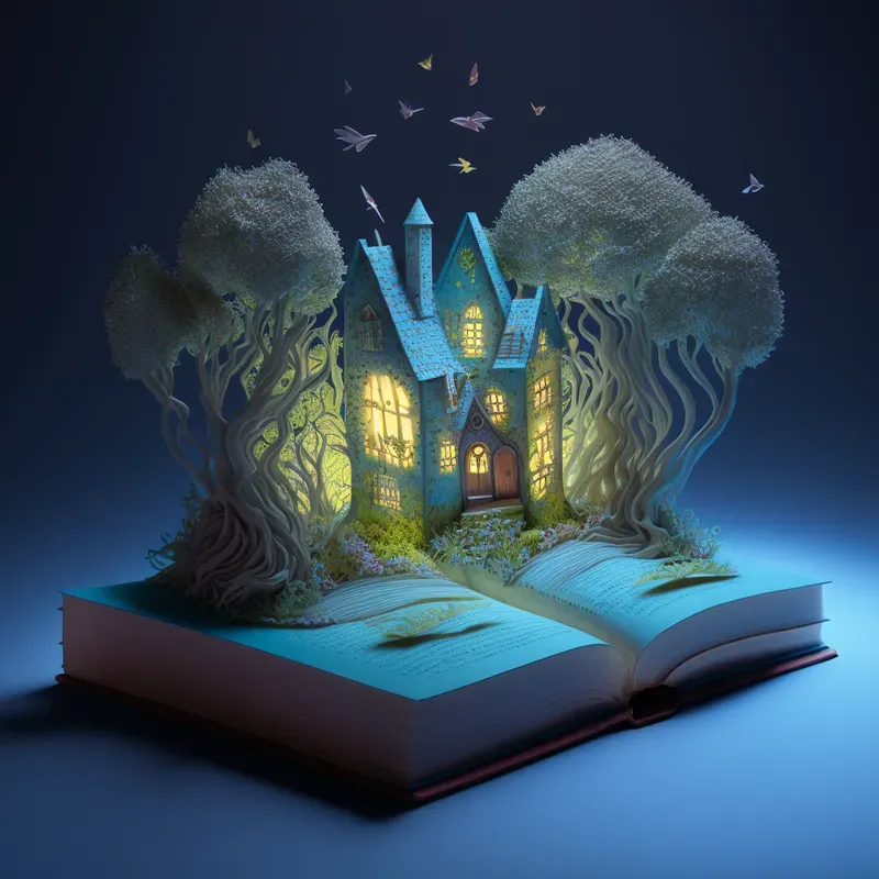 Magical Open Book Illustrations