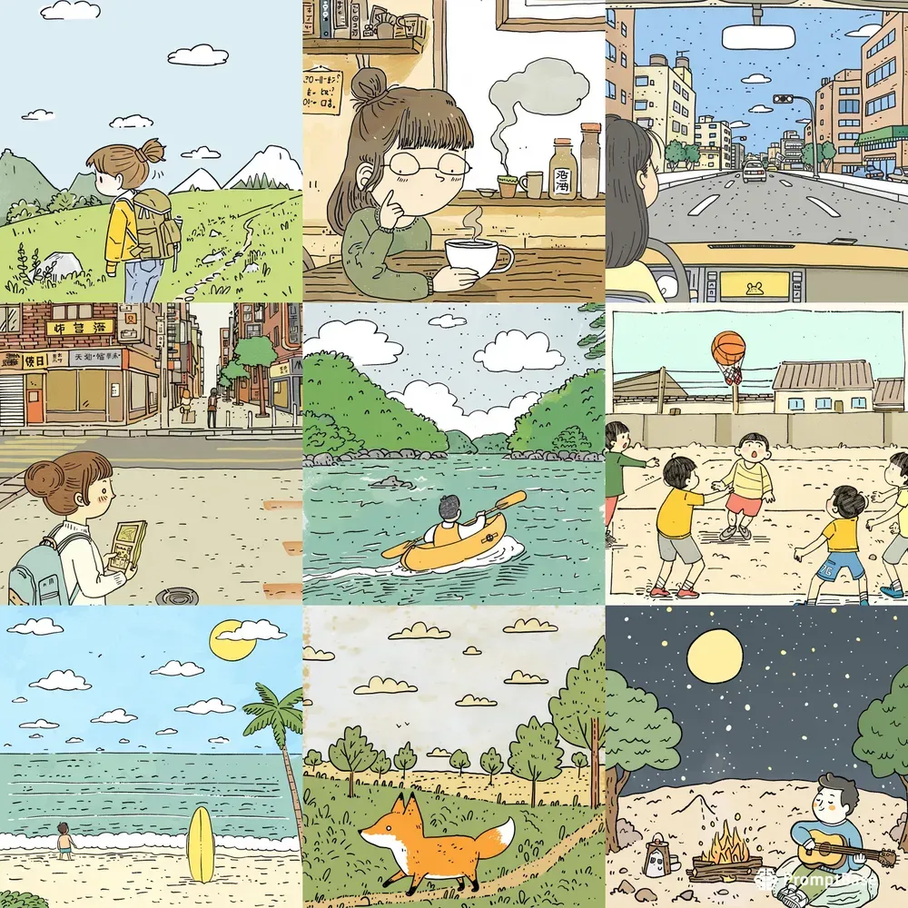 Cartoon Illustrations Consistent Style