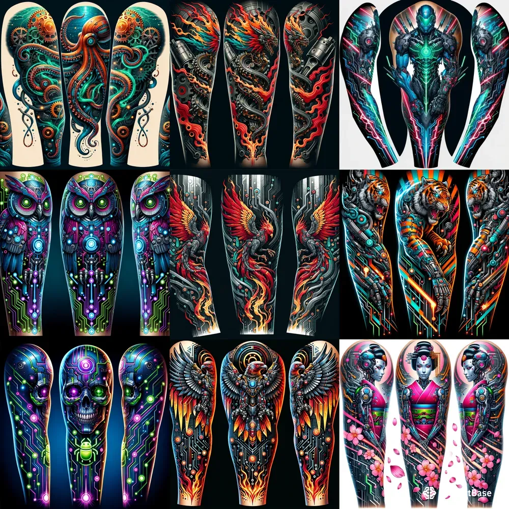Biomechancial Sleeve Tattoo Muse