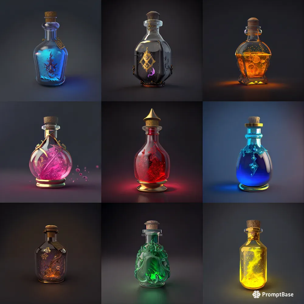 3D Magical Potions