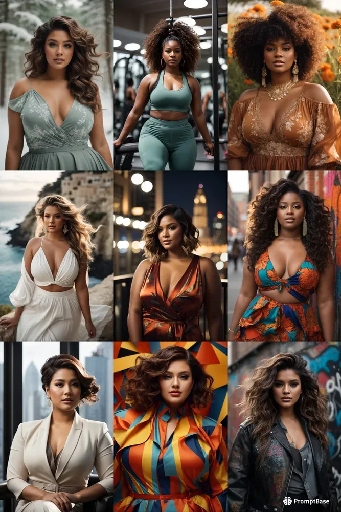 Realistic Plus Size Model Photographs