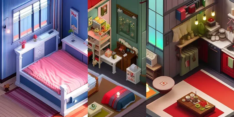 Mini Stylized Rooms generated by undefined
