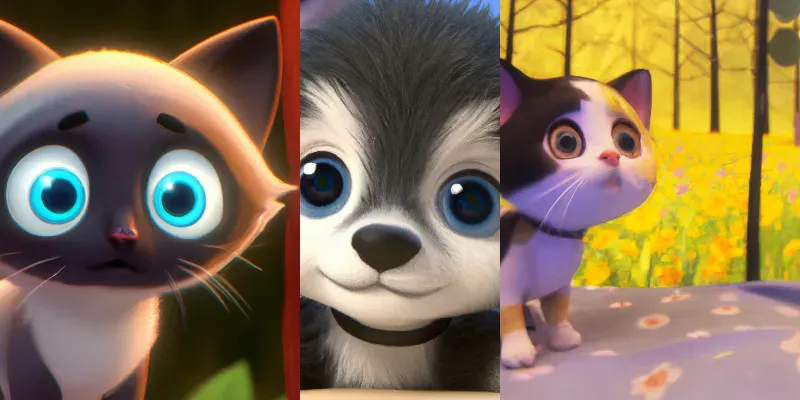 Cute Animal Movie Shots generated by undefined
