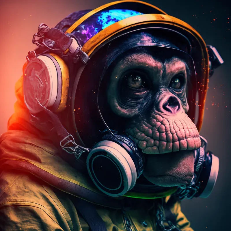 Rave Party Techno Style Monkeys