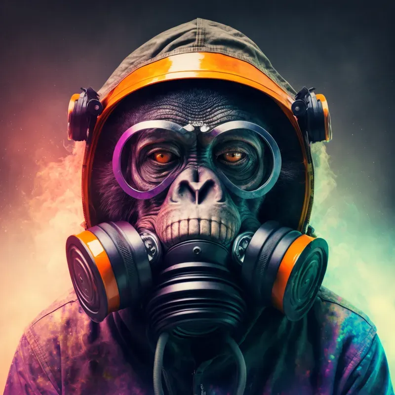 Rave Party Techno Style Monkeys