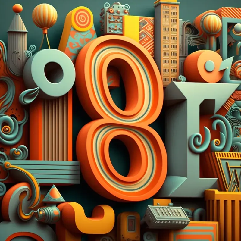 Funky Illustrations Retro Typography
