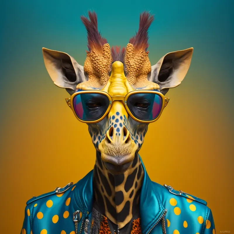 Rock Style Hyperrealistic Animals