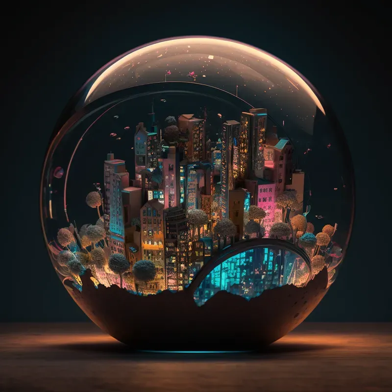 Dioramas Of Different Places In Globes