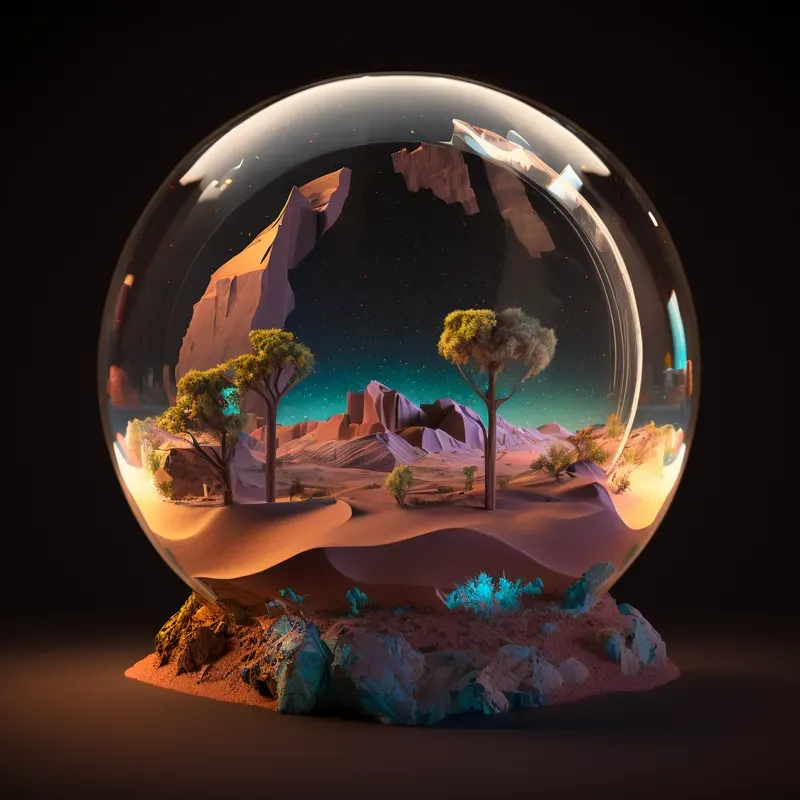 Dioramas Of Different Places In Globes
