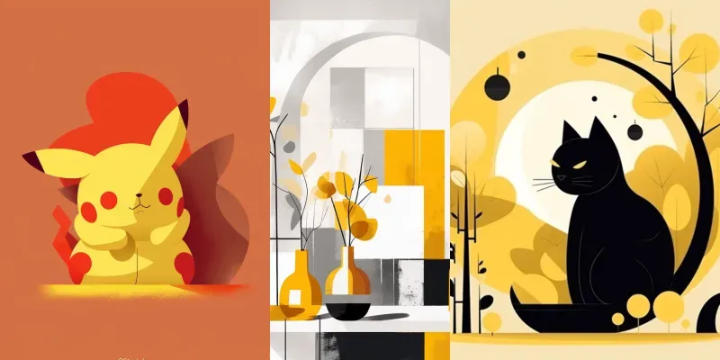 Minimalist Colorful Illustrations generated by undefined