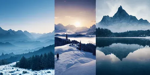 Wintertime Landscapes generated by midjourney