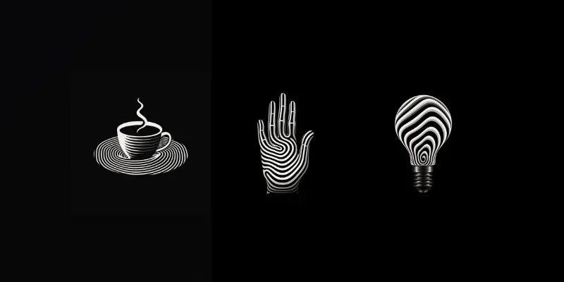 Stylish Optical Illusion Logos generated by undefined