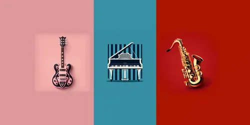 Musical Instruments Icons generated by midjourney