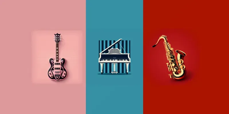 Musical Instruments Icons generated by undefined