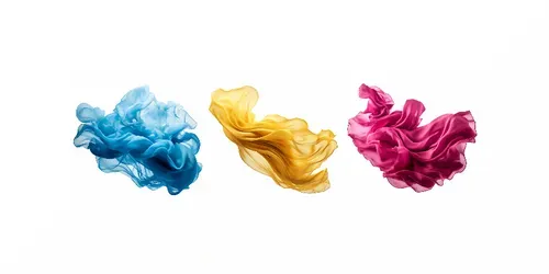 Isolated Floating Fabrics generated by midjourney