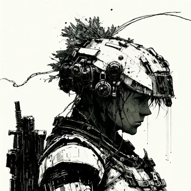 Black Inked Sci-fi Characters