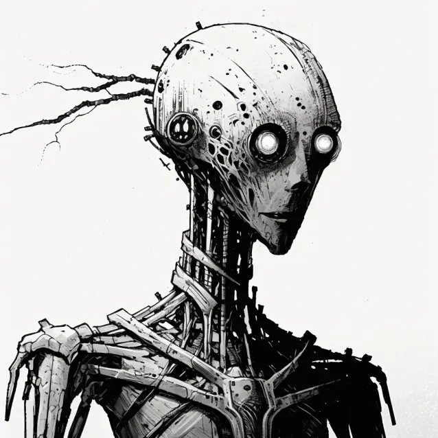 Black Inked Sci-fi Characters
