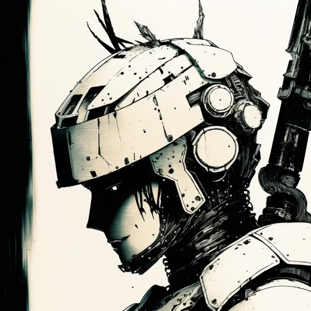 Black Inked Sci-fi Characters